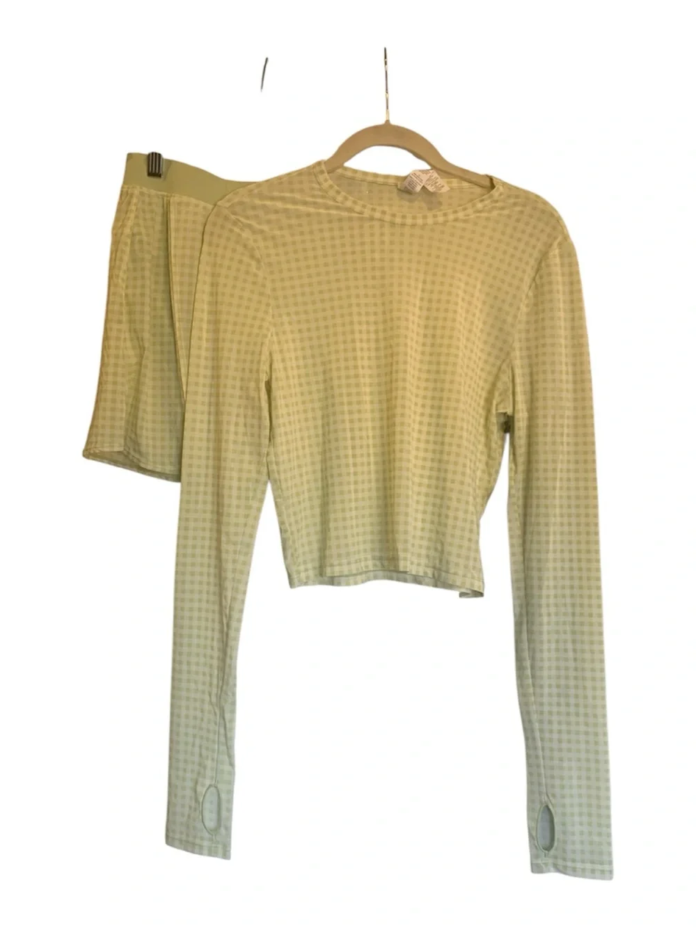 208. NWT Alo mesh gingham skirt Size M